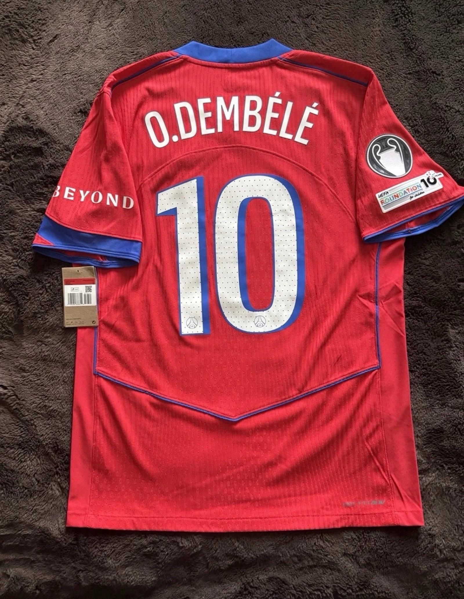 Maillot Officiel Psg 2025/2026 Vapor Match Taille L Dembele Adulte Ldc